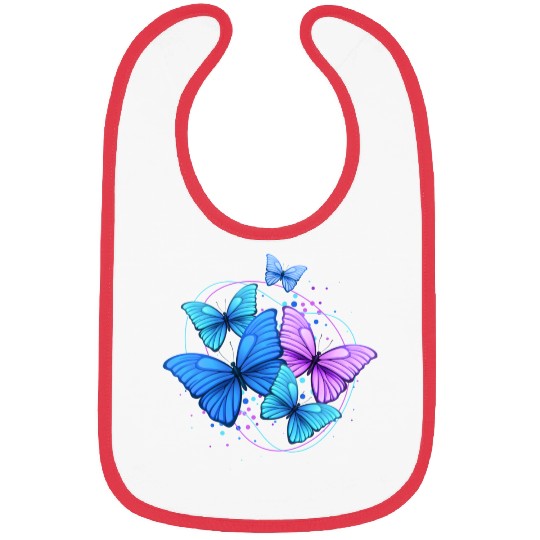 "Fluttering Elegance: Butterfly Print Bibs"