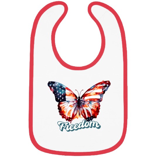 Freedom Butterfly: Celebrating 4th of July Bibs