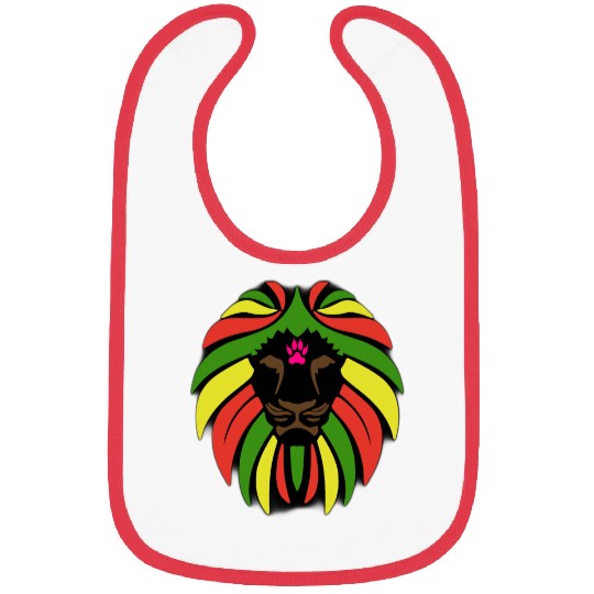 lion of the african forest with forest colors Bibs