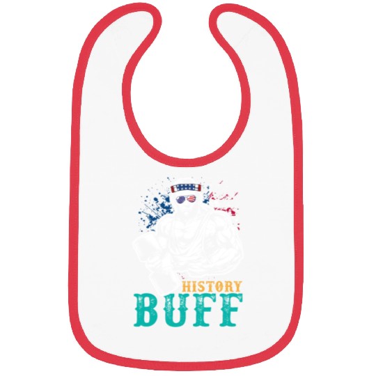 History Buff Independence Day Lincoln Patriot USA Bibs