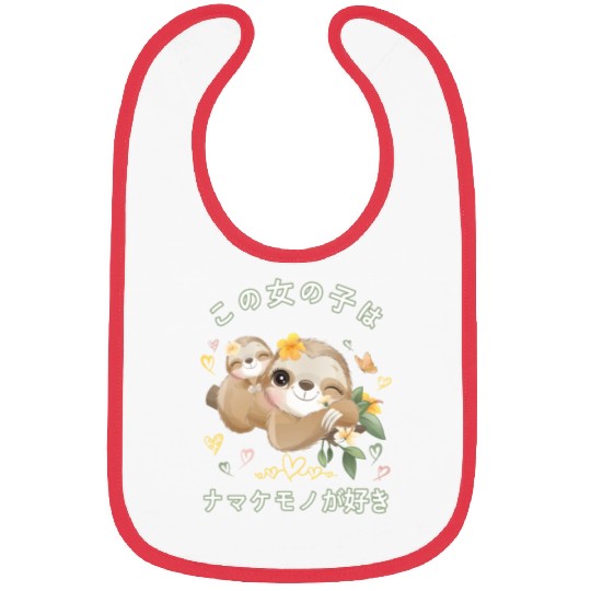 Sloth Love Mom Sloth Bibs