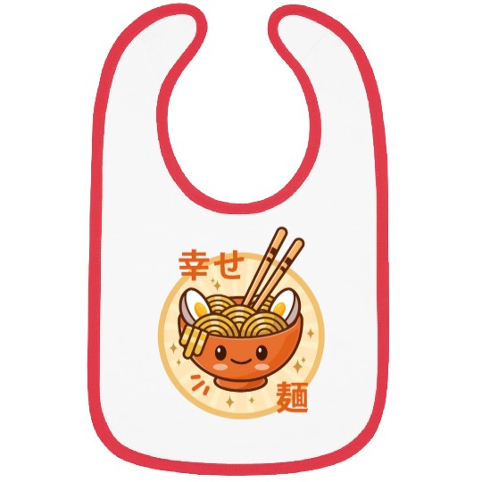 Kawaii Ramen Noodle Bowl Orange Bibs