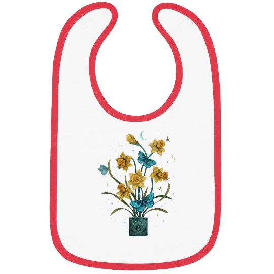 Daffodil March Flower Bibs