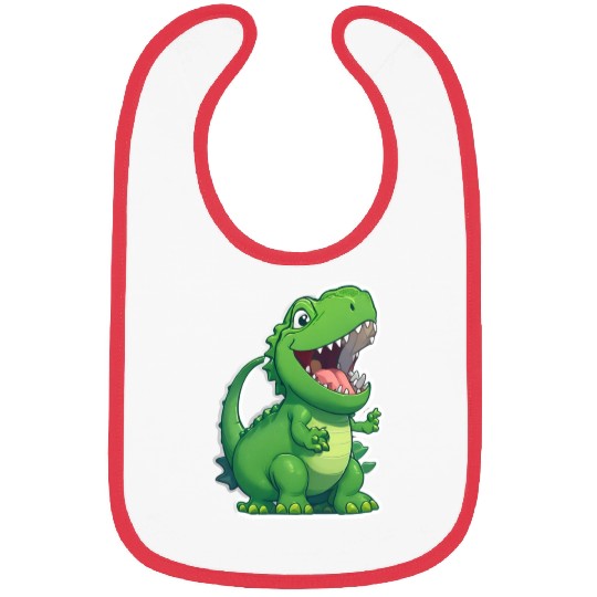 Green Dinosaur Bibs