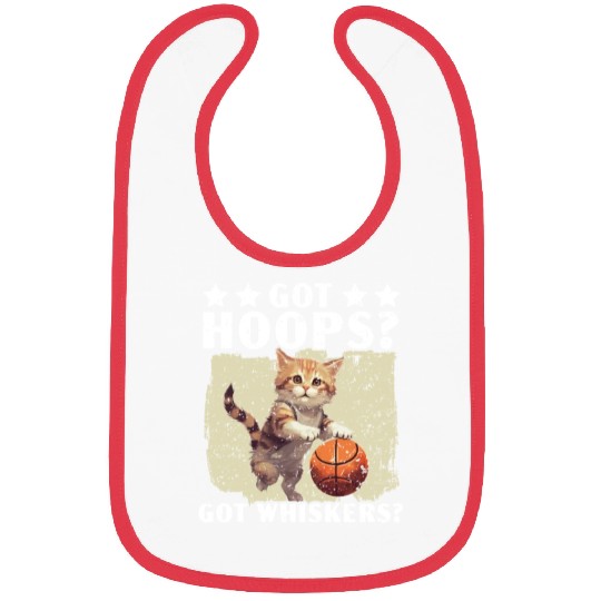 Basketball Cat Basketball Player I Love Basketball Bibs