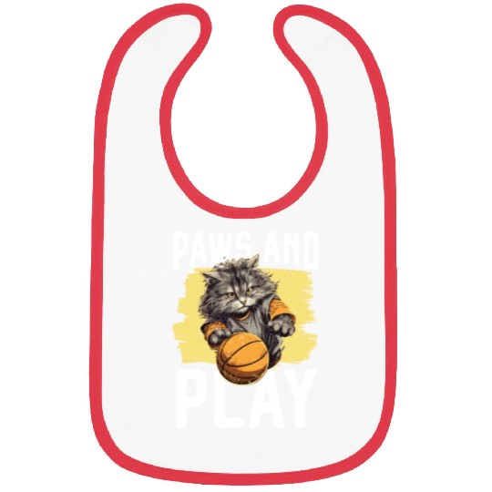 Basketball Cat Basketball Player I Love Basketball Bibs