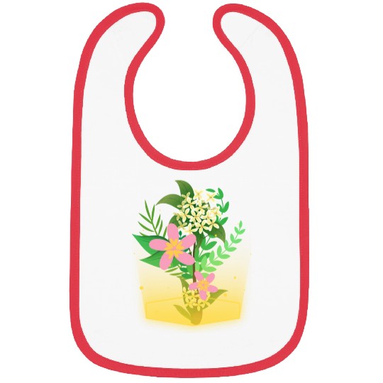 flowers and plants with magic lights Bibs