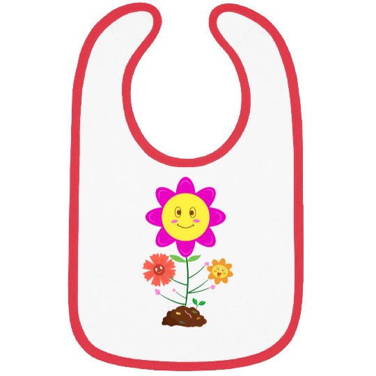 Nature Flowers And Plants Bibs