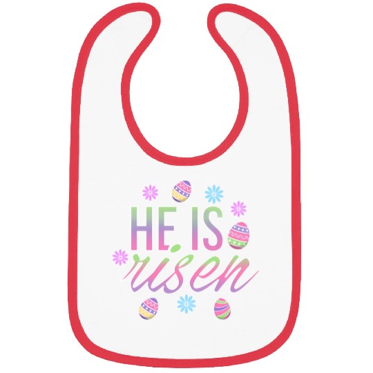 He Is Risen Easter Christian Message Easter Eggs Bibs