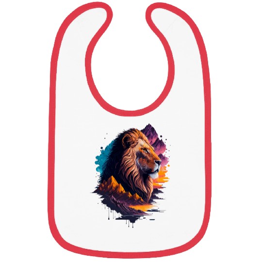 Abstract Lion illustration Bibs