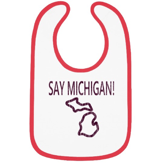 Say Michigan vintage yellow Bibs