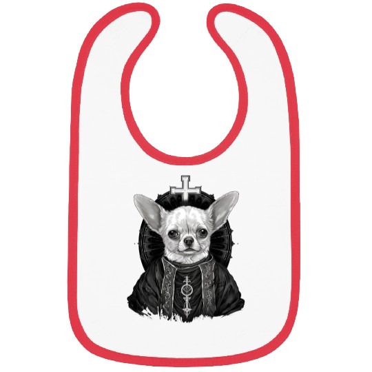 Chihuahua - Pope Dog Church Vatican Catholic Bibs