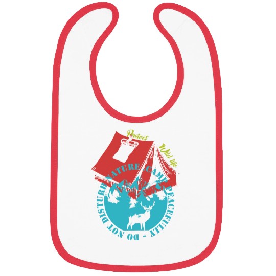 Camp Peacefully Do Not Disturb Nature Bibs