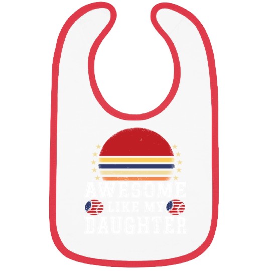 Retro Sunset Icon for Daughter Bibs