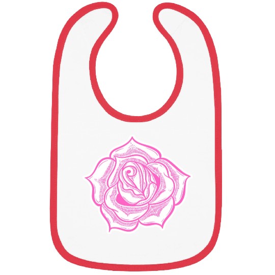 PINK AND WHITE FLOWER Bibs