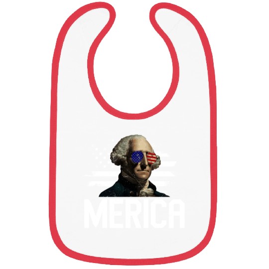 Merica George Washington Independence Day Bibs