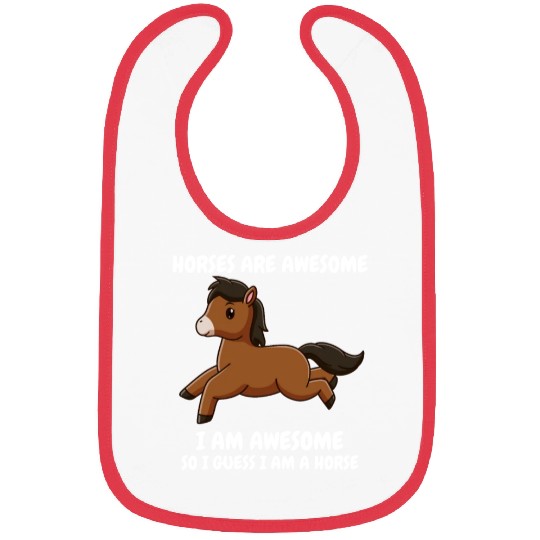 Cute brown horse Bibs