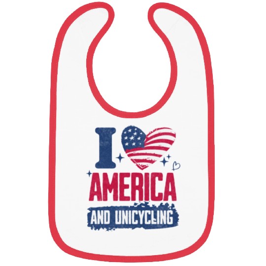 I Love America And Unicycling Bibs