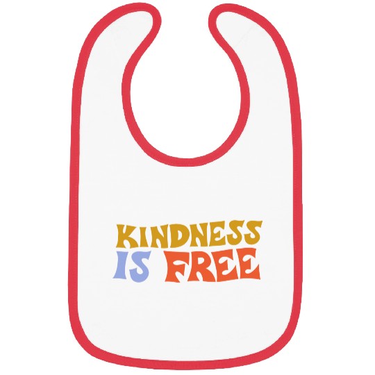 Kindness Is Free green Bibs