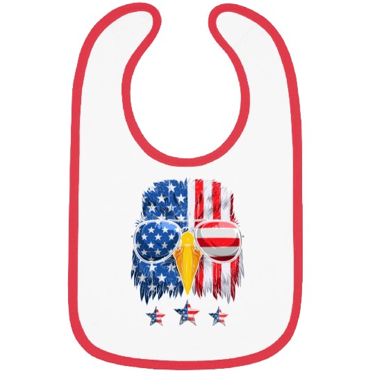 Patriots America Ealge Stars and Stripes US Pride Bibs