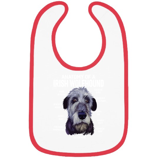 Anatomy of a Irish Wolfhound Dog Funny Gift Bibs