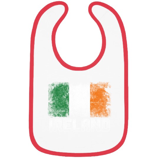 St Patrick's Day Patriotic Distressed Irish Flag Bibs