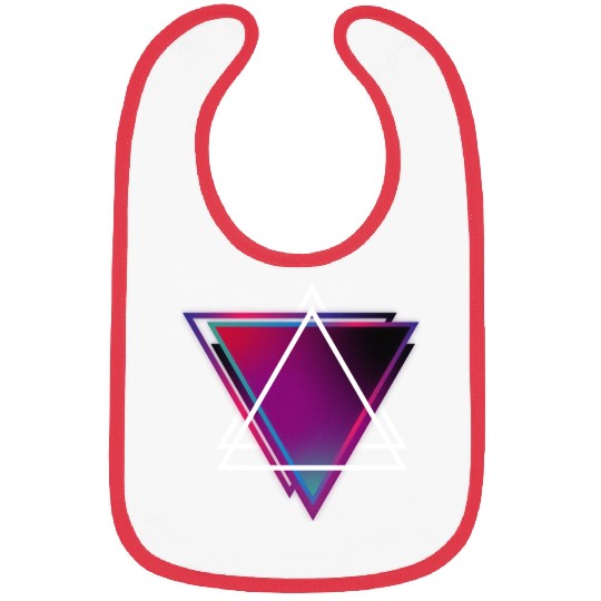 "Triangle Bliss: Geometric Marvel Bibs"