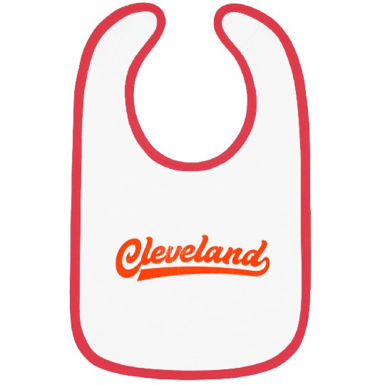 I Love Cleveland Ohio Sports Script Bibs