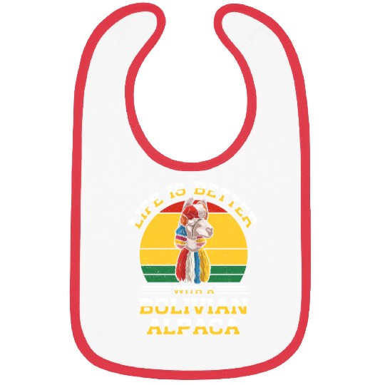 Bolivia Flag Bolivian Alpaca Lover Country South Bibs