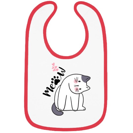 Meow | Cat Lover Bibs