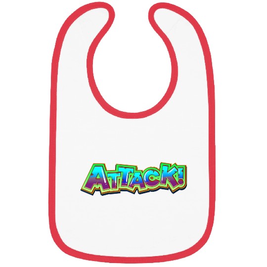 Attack typography Bibs