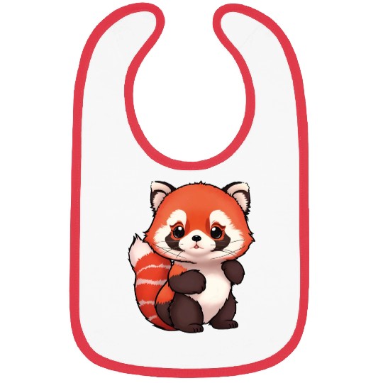 Totally cute red panda Bibs