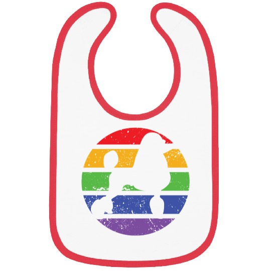 poodle proud proudle pride rainbow dog dogmonth Bibs