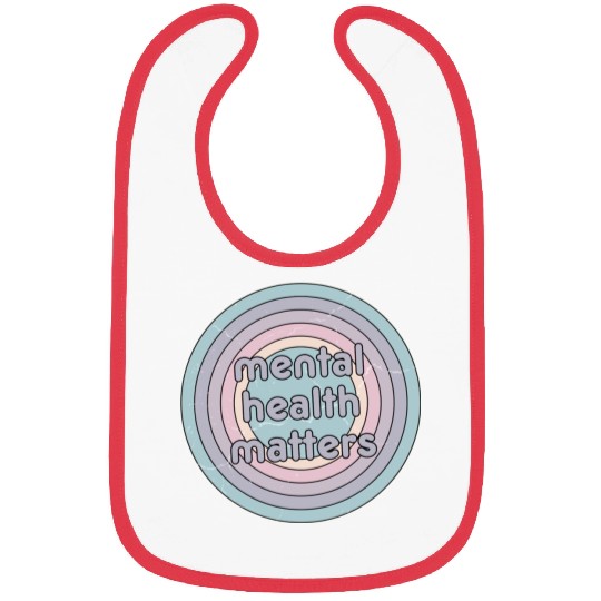 Mental Health Matters | Retro Circle French Grey Bibs