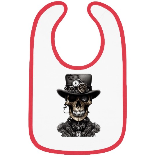 Hyper-Realistic-Fantasy-Smoking-Skull-Graphic Bibs