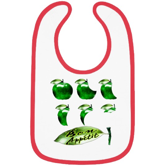 Green Apple Bon appétit Bibs
