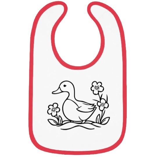 Duck Bird Nature Pond Bibs