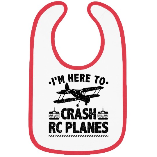 Crash Planes Funny Rc Pilot Aviation Bibs