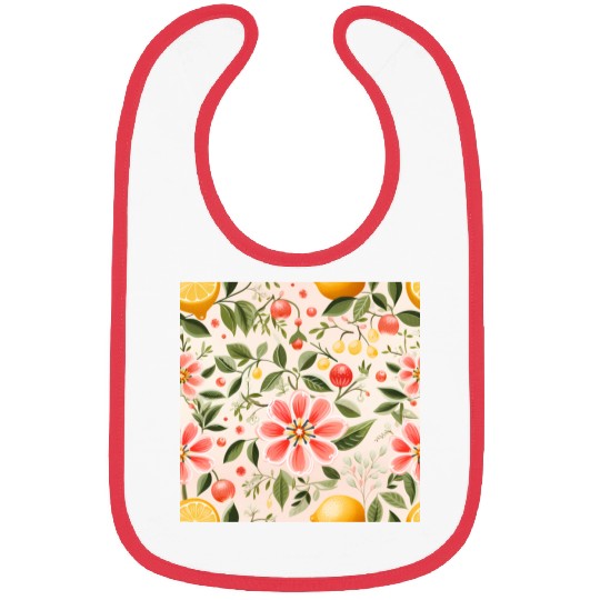 Lemon Pink Floral Detailed Summer Collection 03 Bibs