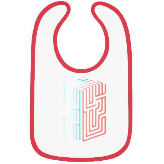 3D Geometric Maze Line Design Bibs