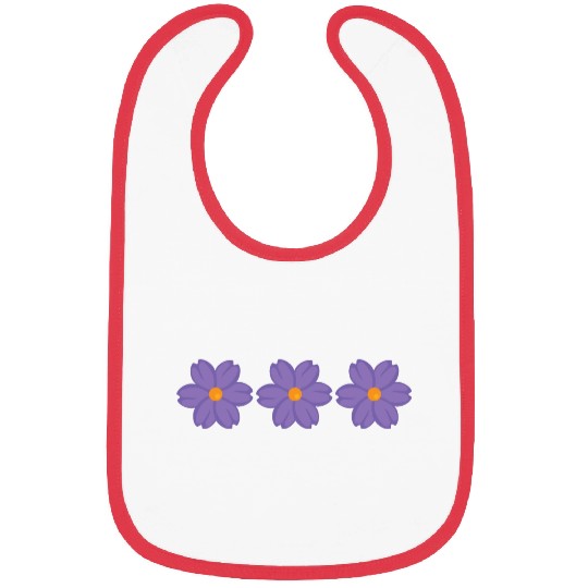 PURPLE FLOWERS Bibs