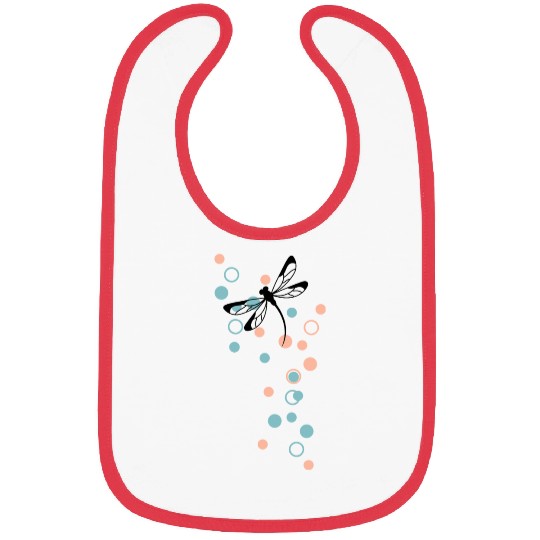 Dragonfly and dots Bibs
