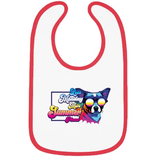 Less Monday, More Summer | Beach Party Dog Lovers Bibs