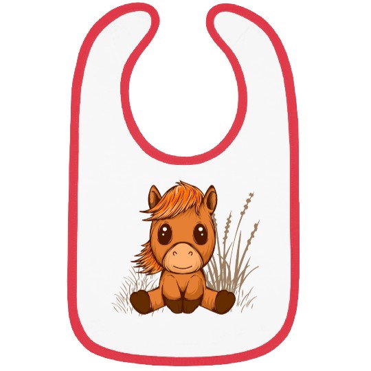 kawaii cute chibi horse Bibs