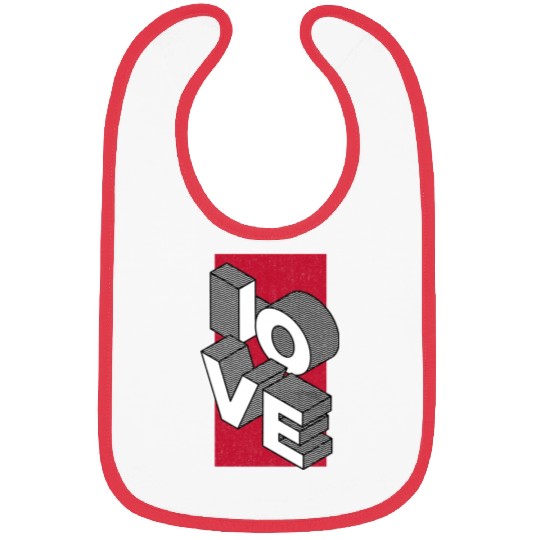 3d Love Bibs
