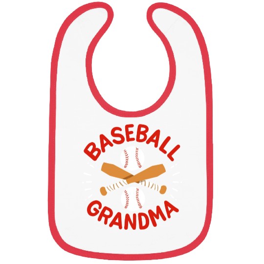 Baseball Grandma nature Bibs