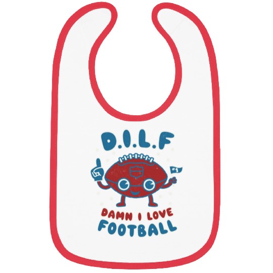 Damn I Love Football Milf Football Season Dad Bibs