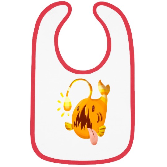 The Orange Candy Corn Angler Fish Bibs