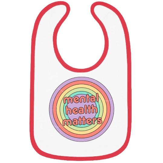 Mental Health Matters | Retro Circle Peach Candy Bibs