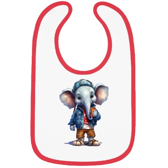 Cute Elephant Cartoon Bibs